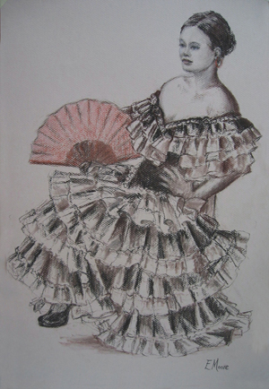 <a href='askme.php?folder=1&image=086_86.JPG'>Ask me about this image</a><br /><br />
Name:Flamenco Girl<br>Info:Sanguine and pastle<br>For Sale: Yes.